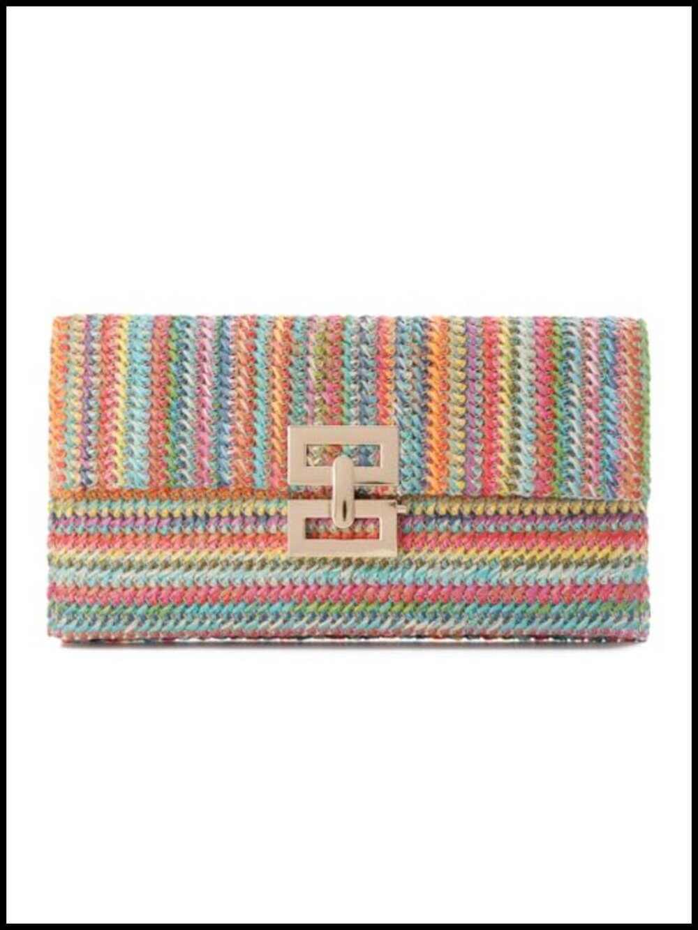 Straw Clutch Purse for Women Woven Envelope Evening Beach Bag